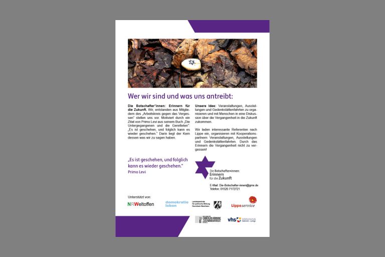 Flyer für die Botschafter*innen