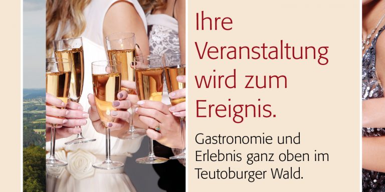 Broschüre zum Feiern auf 386 m