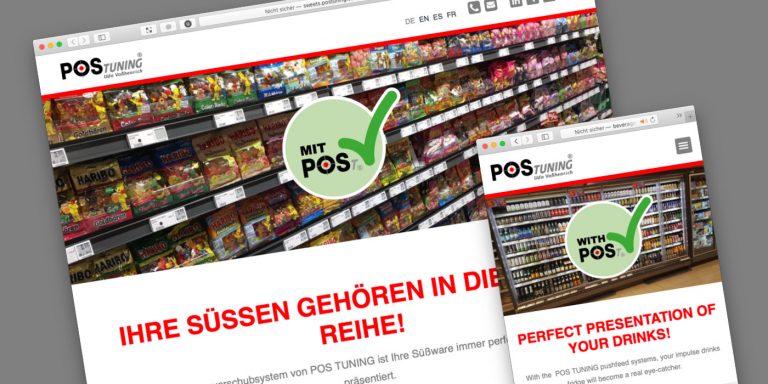 Die neuen Microsites für verschiedene Produktbereiche bei POS TUNING