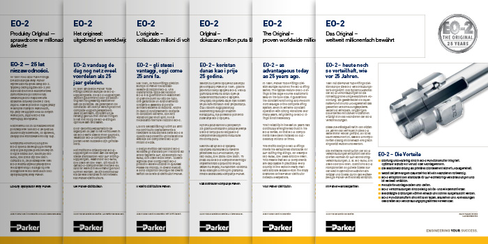 Parker Store Kampagne „EO 2“ in 19 Sprachen für 23 Länder