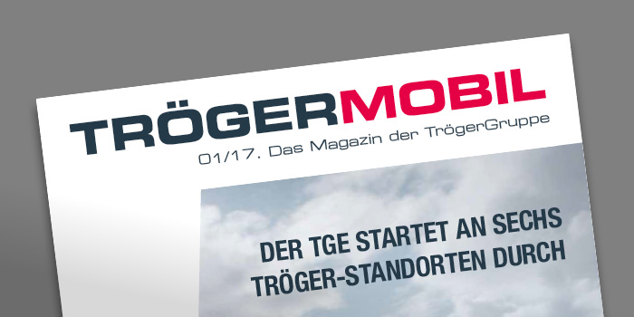 Kundenzeitschrift Trögermobil, Format 22 x 28,5 cm, Umfang 20 Seiten