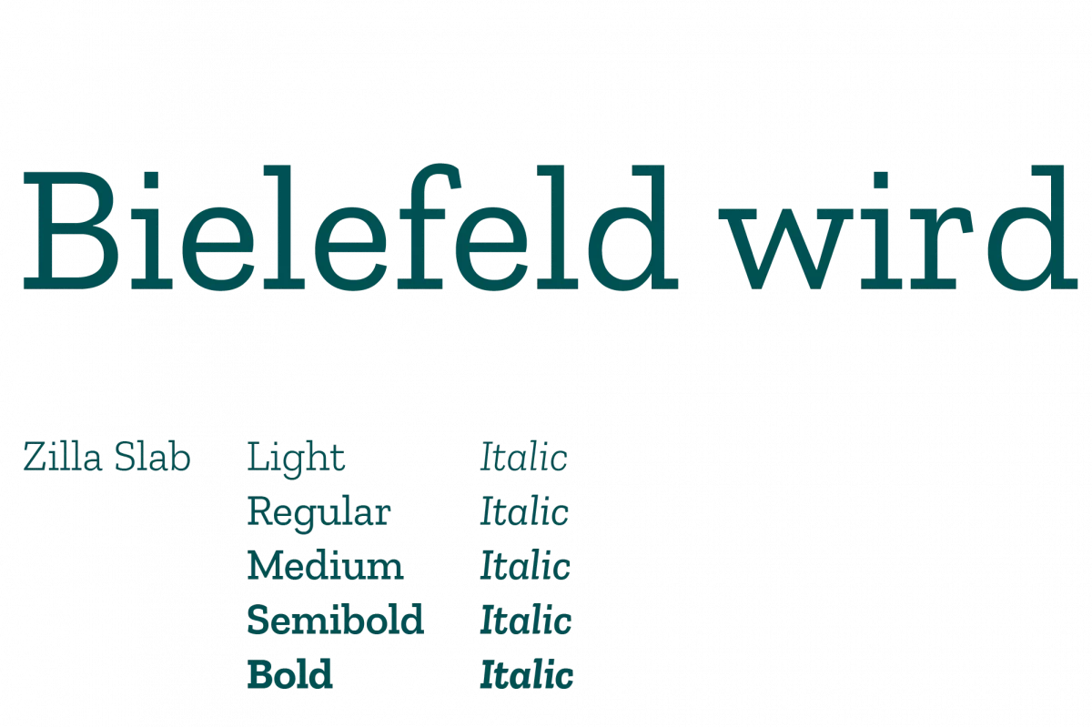 Biene schrift zilla slab