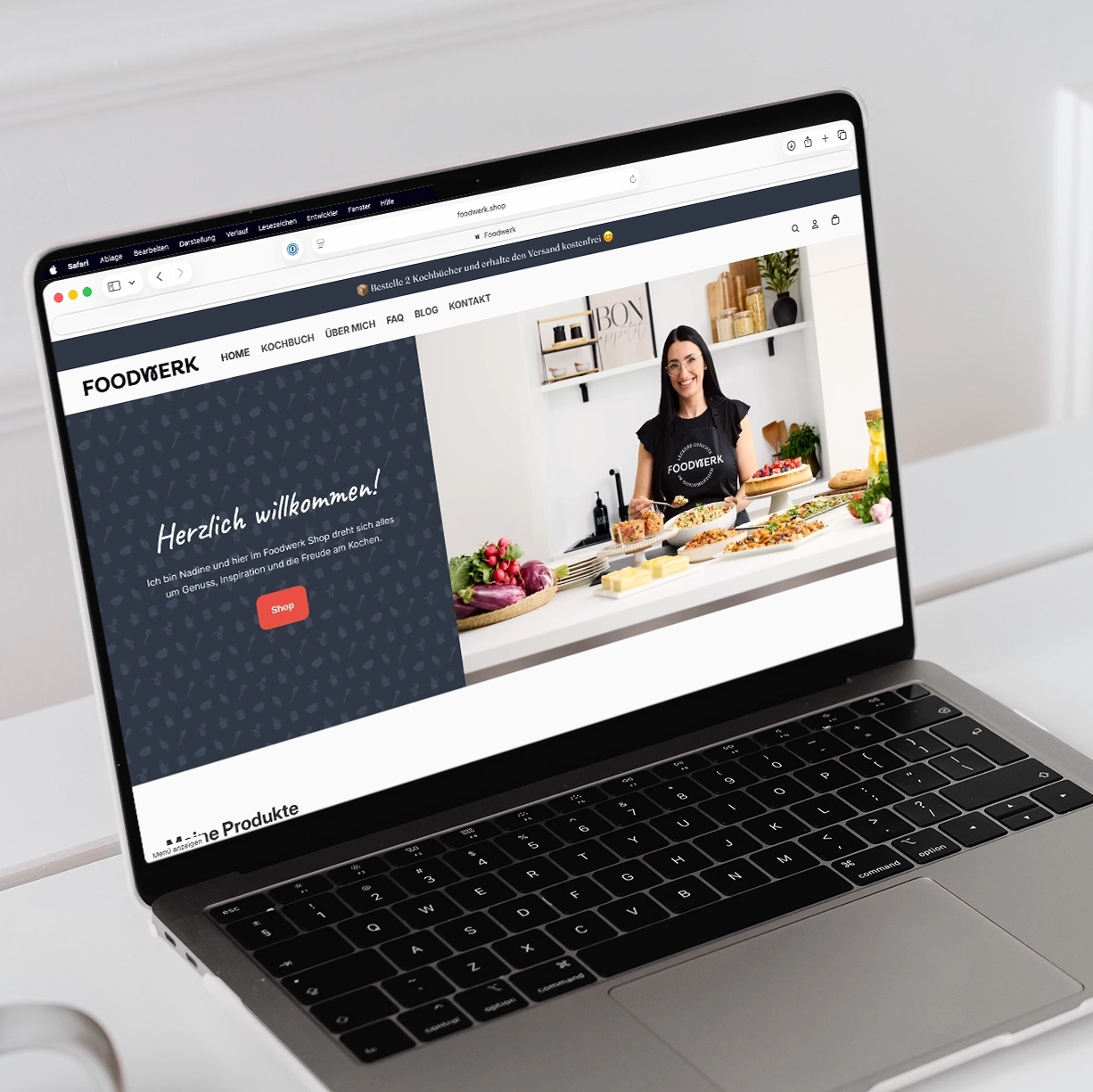 Foodwerk Beitrag Webshop Laptop